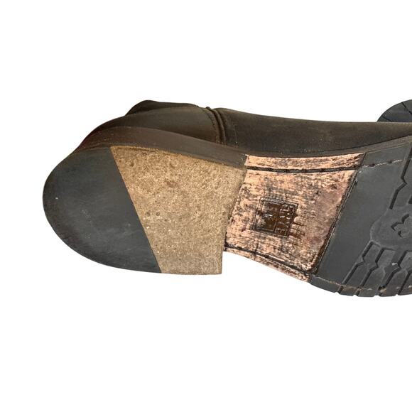 Frye Women's Melissa Button Tall Boots US 8B Shearling Lined Brown Leather - Picture 15 of 15